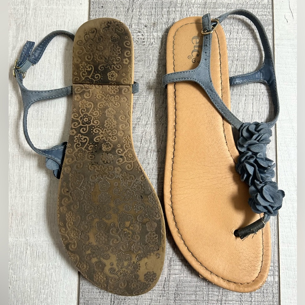 Blue Flower Sandals